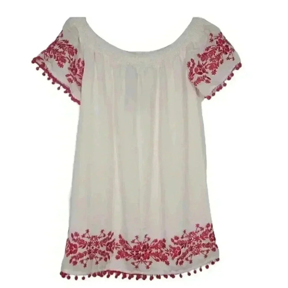 Forever 21 Women Off Shoulder Short Sleeve Bohemian Dress - Picture 2 of 13